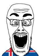 eyebrows eyes flag:iceland forehead_lines glasses iceland mustache nose open_mouth soyjak stubble teeth variant:cutejak // 437x599 // 12.4KB