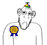 artist:termitesilva award bait ear frown googly_eyes idiot propeller_hat sad variant:markiplier_soyjak // 803x768 // 110.7KB