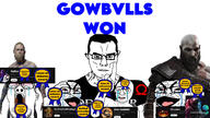 Warrior-Z(user) award baldur buff bull bvll chud crying cuck debate debunked dog edit finger glasses god_of_war irl kratos muscles nerd pointing_up poop variant:chudjak variant:unknown youtube // 4096x2303 // 774.5KB
