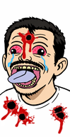 blood bloodshot_eyes brapxican bullet_hole clothes crying el_mencho hair mexicaca mexico moustache owned rip_bozo spicpedo spicroach tears_for_fears tongue tongue_out variant:bernd white_background // 789x1536 // 719.4KB