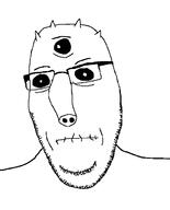 glasses multiple_eyes neutral scary soyjak stubble subvariant:nucob variant:cobson // 541x671 // 20.6KB