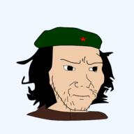 che_guevara closed_mouth clothes communism concerned cuba frown hair hat military_beret redraw soyjak stubble variant:soyak white_skin // 2500x2500 // 293.9KB