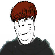 anime attack_on_titan brown_eyes closed_mouth clothes ear floch_forster hair red_hair smile soyjak subvariant:nucob variant:cobson yeagerbomb // 3465x3465 // 815.8KB