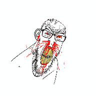 3dgifmaker angry animated blood bloodshot_eyes clenched_teeth ear glasses moving nosebleed pixel_rain red_eyes soyjak stubble subvariant:feralrage variant:feraljak vein yellow_teeth // 200x200 // 767.9KB