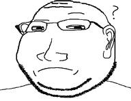 ear eyelids frown glasses question_mark raised_eyebrow small_eyes soyjak stubble subvariant:massjak subvariant:wholesome_soyjak template variant:gapejak // 600x459 // 17.5KB