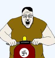 adolf_hitler blue_eyes brown_shirt hair lazy nazism variant:blartjak // 876x921 // 12.1KB