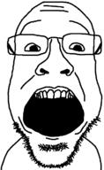 looking_at_you neutral open_mouth redraw soyjak stubble teeth template variant:coinjak // 441x720 // 7.0KB