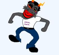 animated big_lips clean_dance clothes cronus_ampora dance fin grey_skin homestuck horn subvariant:jartycuck subvariant:patrick troll_(homestuck) variant:chudjak // 544x503 // 63.5KB
