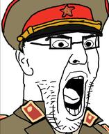 clothes glasses kgb open_mouth soyjak stubble variant:imhotep // 537x655 // 145.5KB