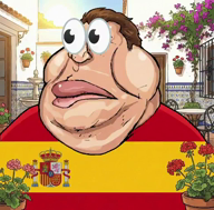 closed_mouth eyes fat flag:spain hair jap&oacute;n_es_cagada manolo meta:ai_generated obese song spain spanish text variant:meximutt video white_skin 👀 // 486x480, 75.2s // 3.2MB
