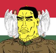 asian buff chud flag flag:kingdom_of_hungary hungary subvariant:perceptive_chud uniform variant:chudjak yellow_skin // 829x780 // 294.7KB
