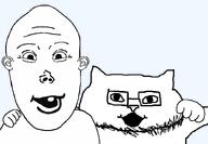 animal cat catjak glasses ias no_more_brother_wars stubble variant:catjak variant:vlodson vlodson wholesome // 1463x1011 // 30.5KB