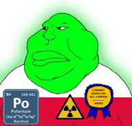 angry award closed_mouth element fat flag flag:poland glowing green_skin mouth_closed mutt_lips nas:award number poland polonium radiation radiation_sign radioactive series:elemental_mutts skull_emoji text transparent_background variant:meximutt 💀 // 800x765 // 187.1KB