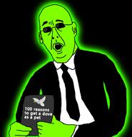 animal bald book central_intelligence_agency dove glasses government holding_object idf open_mouth pet pigeon shades shirts theory tuxedo variant:bookholder // 769x797 // 169.0KB