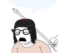 anti_soytan blood closed_eyes frown gore jeffrey_dahmer jeffrey_dahmer_death metal_pipe pipe speech_bubble speech_bubble_empty subvariant:metal_pipe_soytan total_sloptran_death variant:soytan // 700x650 // 14.9KB