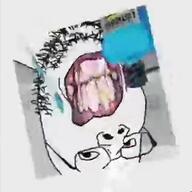 animated billy_ray_cyrus bubble clenched_teeth cube dentist glasses irl lil_nas_x mouthwash multiple_soyjaks music nightcore old_town_road rotten_teeth sound soyjak stubble teeth toothbrush variant:gapejak video // 360x360, 24s // 1.6MB