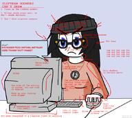 angry arrow circle eyebrow line monitor series:sloptran_gooners soybooru text variant:soytan // 870x780 // 59.7KB