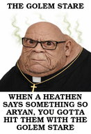 bloodshot_eyes brown_skin christian_cross christianity closed_mouth fat golem meta:ai_generated photo priest realistic smell stare text variant:feraljak white_background // 1155x1695 // 2.0MB