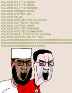 angry background beard bloodshot_eyes crying glasses greentext hair its_da_jooz mudslime op_is_a_kike open_mouth red_sclera rotten_teeth sandnigger screaming shitskin swastika taqiyah unibrow variant:chudjak white_skin yellow_teeth // 1652x2130 // 962.8KB