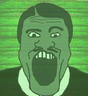 clothes fallout fallout_new_vegas green_skin hair house looking_at_you meta:op_took_a_selfie_of_xerself meta:variant_get mr_house mustache no_glasses no_stubble open_mouth raised_eyebrow screen static suit variant:markiplier_soyjak // 600x659 // 511.2KB