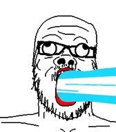 bald blue glasses imma_firin_mah_lazer laser lips meme old_meme purple_tongue red_lips shoop_da_whoop soyjak stubble tongue variant:a24_slowburn_soyjak // 454x520 // 32.5KB