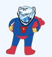 cape closed_mouth clothes diamond ear full_body gem gem_skin smile soyjak stubble superhero variant:impish_soyak_ears // 1517x1663 // 334.4KB