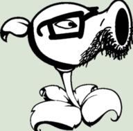 glasses leaf peashooter plant plants_vs_zombies soyjak stubble variant:unknown video_game // 255x251 // 45.3KB