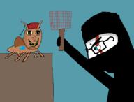 Astrofene_(namefag) Warrior-Z(user) angry artist:garf brown bug cockroach crimean_tatar fez flag:crimean_tatar flyswatter holding_object kratos variant:chudjak // 831x632 // 74.1KB