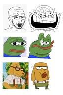 amphibian arthur dog frog glasses green_skin janny nas:pepe open_mouth pepe_the_frog pizza_tower soyjak stubble style_emulation suspenders variant:soyak video_game // 404x599 // 136.9KB