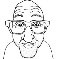 closed_mouth glasses smile smirk smug stubble variant:poopypoopoo variant:samjak // 1000x1000 // 27.0KB