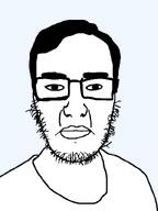 clothes glasses hair series:fusionjaks soyjak stubble subvariant:chudplier subvariant:chudplier3 template variant:chudjak variant:markiplier_soyjak white_shirt white_skin // 600x800 // 13.7KB