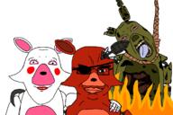 animatronic burning chud fangle five_nights_at_freddy's five_nights_at_freddy's_1 five_nights_at_freddy's_2 five_nights_at_freddy's_3 fnaf foxy_(fnaf) hanging hugging love lynching mangle smile springtrap tranny troon // 1200x800 // 88.0KB