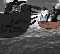 angry arrow badge battleship beard buff captain captain_coal clothes cloud coal coal_skin double_chin ear frown greentext greyscale hat impish ironclad masculine nas:gigachad pirate sailor sea sea_of_coal ship sky variant:feraljak variant:impish_soyak_ears // 1001x900 // 970.3KB
