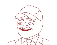 bald clothes eyebrows eyes hat looking_to_the_left nas:wojak open_mouth red_outline smile suit suit_and_tie white_background wojack wrinkles // 450x360 // 29.3KB