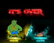 2soyjaks animal antenna arm buff bug closed_mouth clothes cockroach ear fat frenschan frog full_body glasses green_skin hair hairy hand its_over leg looking_up mustache necklace pepe redraw shorts smile soyjak stubble text variant:a24_slowburn_soyjak variant:impish_soyak_ears // 3000x2361 // 2.3MB