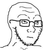 closed_mouth concerned glasses looking_up soyjak stubble variant:soyak // 1080x1233 // 250.0KB