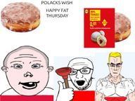 arm buff buff_chudjak chud doughnut europe flag:poland glasses holding_object muscles plumber plunger polack poland smiling_face soyjak subvariant:muscular_chud variant:chudjak variant:unknown variant:vlodson // 800x600 // 401.9KB