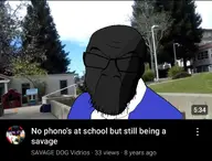 clothes dog gigachad glasses irl_background nophono savage school soyjak stubble suit suit_and_tie variant:feraljak youtube youtube_thumbnail // 1419x1080 // 494.3KB