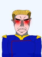aryan bird blond cape chud clothes eagle gold homelander laser_eyes le_pol_face shadow subvariant:chudjak_front superhero the_boys variant:chudjak // 960x1280 // 231.3KB