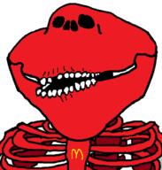 amerimutt mcdonalds open_mouth red ribcage series:skeletonjaks skeleton soyjak subvariant:impish_amerimutt variant:impish_soyak_ears // 599x629 // 19.4KB