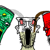 3soyjaks bloodshot_eyes can coca_cola coke ear glass glasses open_mouth soyjak sprite sproke stubble variant:sproke_trio yellow_teeth // 606x347 // 28.2KB
