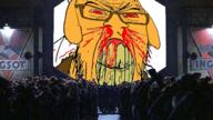 1984 angry blood bloodshot_eyes clenched_teeth clothes cracked_teeth dog ear glasses ingsoc irl janny nosebleed soyjak stubble subvariant:feralrage suspenders variant:feraljak vein yellow_skin yellow_teeth // 653x367 // 456.6KB