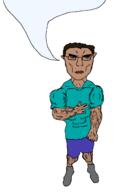bubble buff clothes front_facing full_body lips minecraft speech speech_bubble speech_bubble_empty steve subvariant:chudjak_front subvariant:unbotheredchud tan_skin turquoise_shirt variant:chudjak vein // 981x1608 // 66.4KB