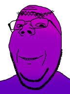 admin_7 bald blossom creepypasta crown_of_thorns eyebrows glasses gradient looking_at_you nose purple_skin smile stubble subvariant:wholesome_soyjak teeth the_final_day_of_the_sharty transparent_background variant:gapejak wrinkles // 600x800 // 65.8KB