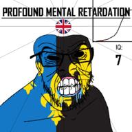 angry bald bell_curve black_eyes black_hole black_sclera british clenched_teeth closed_mouth country cracked_teeth drool ear flag flag:monmouthshire flag:united_kingdom fleur-de-lys glasses hair iq iq_bell_curve monmouthshire mustache nightmare_fuel no_pupils profound_mental_retardation retard scotland soyjak stubble text united_kingdom variant:feraljak wrinkles // 1024x1024 // 103.3KB