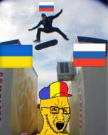 angry bloodshot_eyes clothes crying flag:romana flag:russia flag:ukraine glasses hat moldova open_mouth romania russia skateboard soyjak stubble ukraine variant:soyak yellow_skin yellow_teeth // 684x855 // 789.2KB