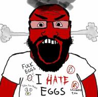 chicken_egg egg i_hate incomprehensible_woahjack rage red_face steaming subvariant:science_lover variant:markiplier_soyjak // 800x789 // 397.6KB