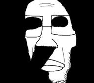 closed_mouth darkness glasses lips looking_at_you ominous_shadow soyjak stubble variant:unknown // 1179x1043 // 17.2KB