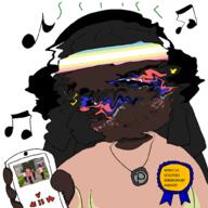 award bloodshot_eyes dance distorted fnf_pedo headphones jartycuck map_(pedophile) mexico music nigger pedophile subvariant:chudplier tranny variant:bernd variant:meximutt variant:soytan white_background // 1000x1000 // 434.4KB