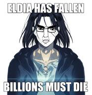 a_(4chan) anime attack_on_titan brown_hair closed_mouth clothes eldia eren fascism glasses hair impact_font jacket meme meta:tagme millions_must_die subvariant:pol_face the_west_has_fallen variant:chudjak // 2046x2112 // 301.3KB